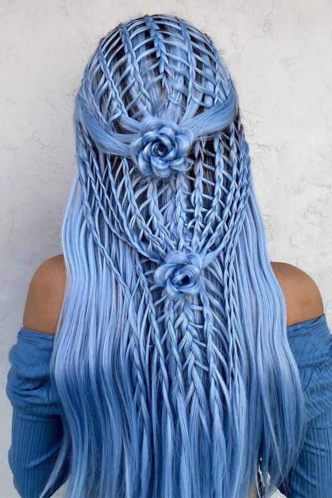 Blue Marvelous Ladder Braid