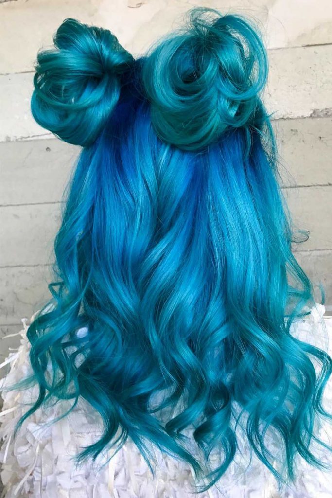 Cool Blue Space Buns to Try