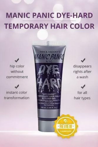 Manic Panic Dye Hard Temporary Hair Color Styling Gel Purple Haze