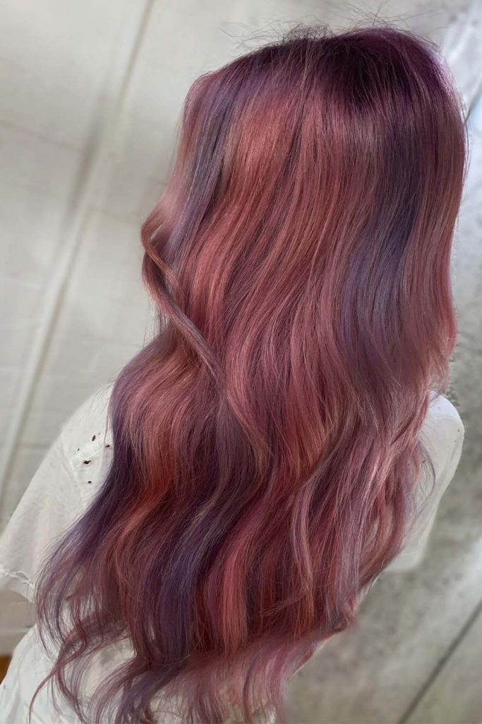 Simple Chocolate Lilac Hair Color