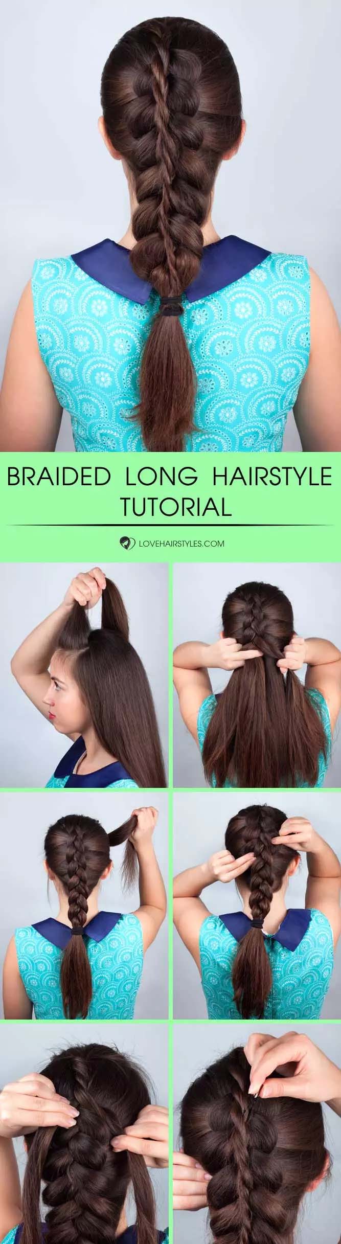 Stacked Braid For Long Hair