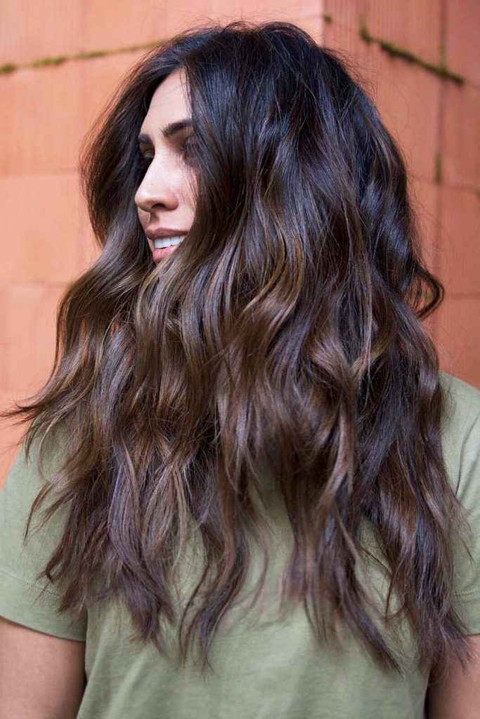 Sultry Chocolate Balayage for Thick Hair #chocolatebrownhair #chocolatebrown #brownhair