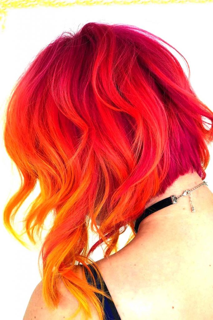 Fiery Orange With Yellow Ends