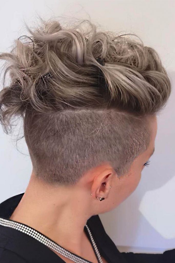 Pompadour Curly Mohawk Hairstyle