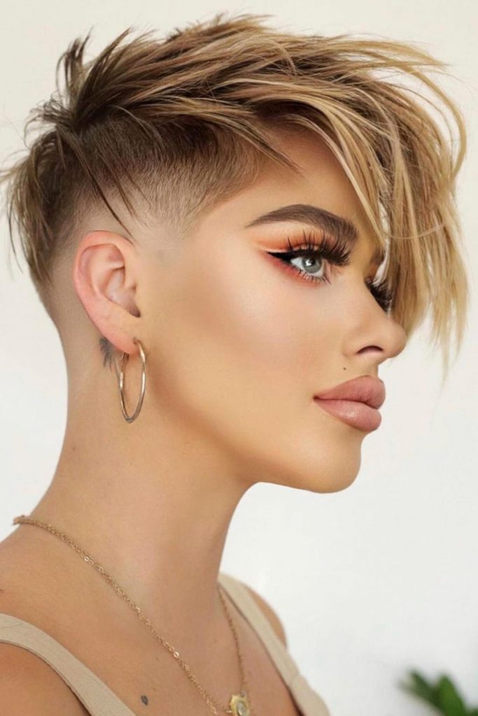 Long Straight Pixie With Side Undercut