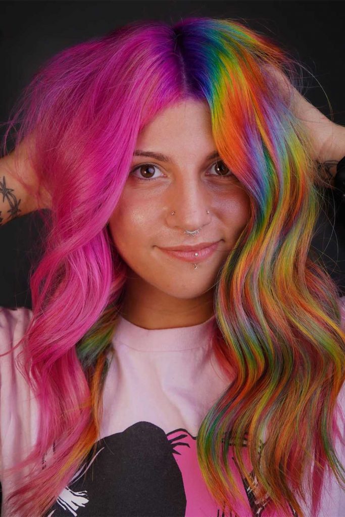 The Half And Half Hair Color Trend