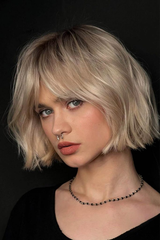 Stylish Platinum Bob Hairstyle