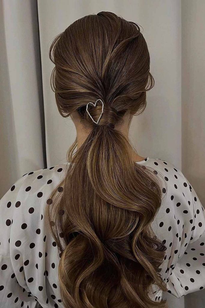 Ponytail with Barrettes