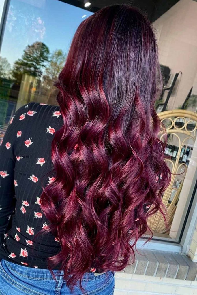 Maroon Hair Ombre #burgundyhaircolor #burgundyhair