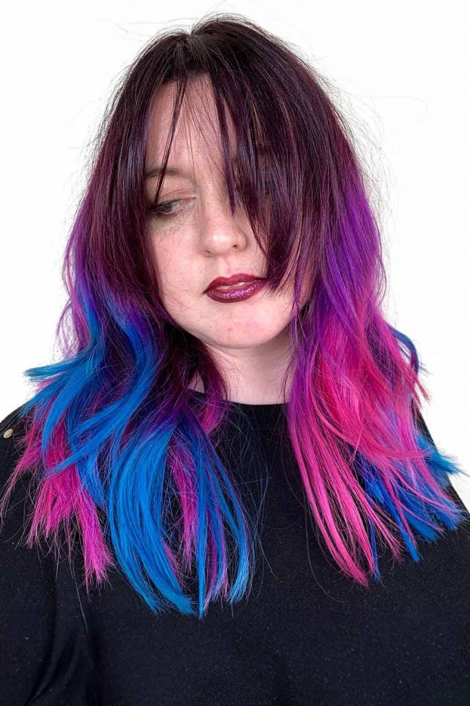 Harley Quinn Burgundy Hair Ombre #burgundyhaircolor #burgundyhair