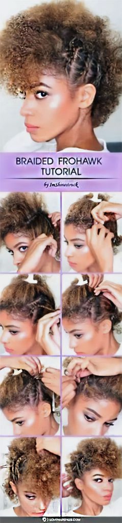 Braided Frohawk On Natural Hair