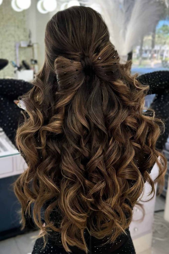 Attractive Half Up Half Down Prom Hairstyles With Bows