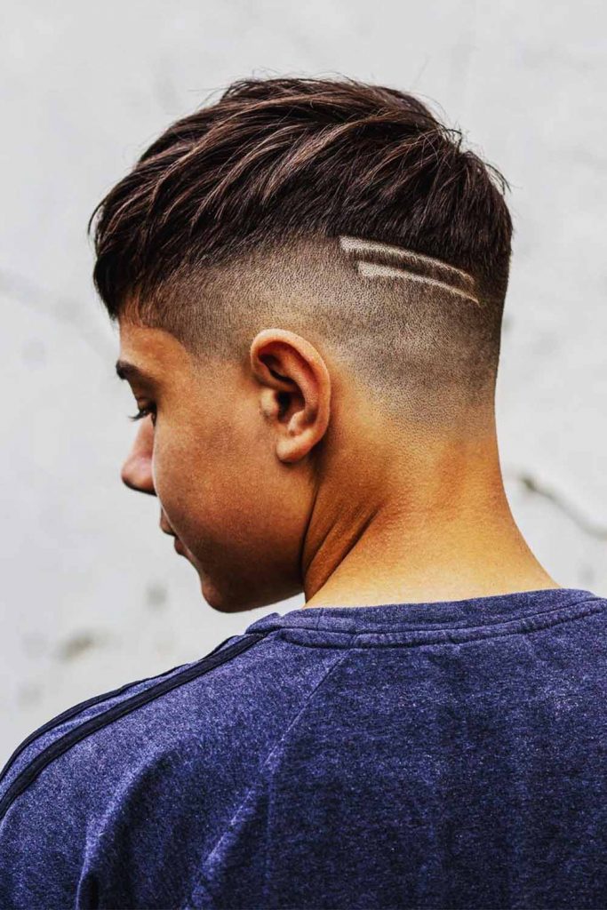 High And Tight Cut With Hair Simple Tattoo