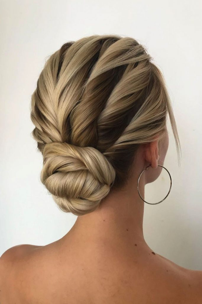Twisted Bun with Bangs