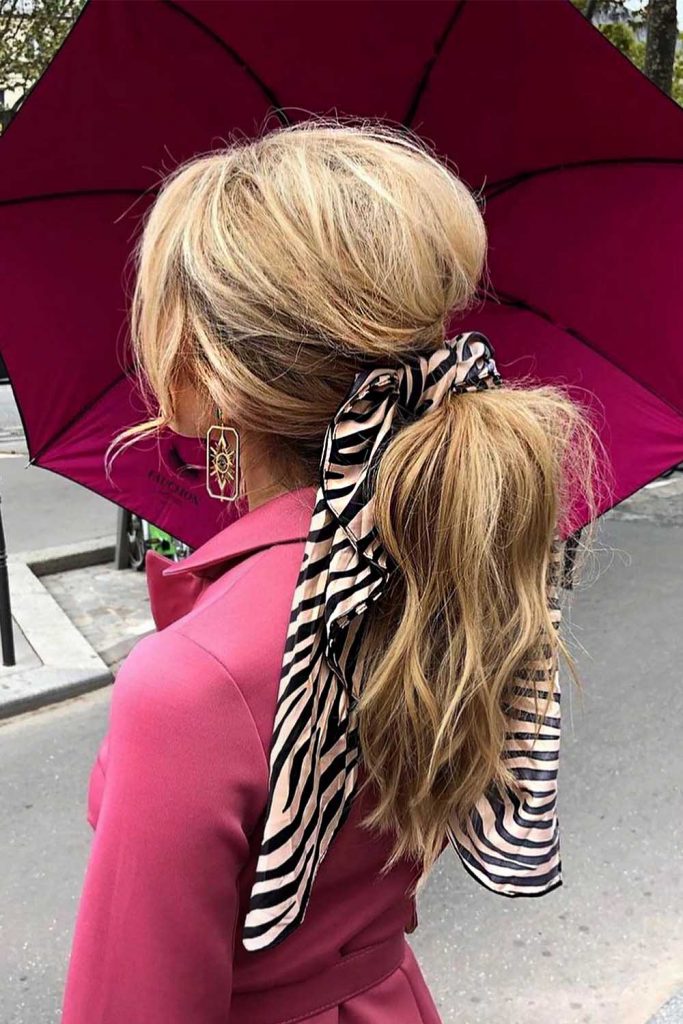 Layered Ponytail with Ribbons