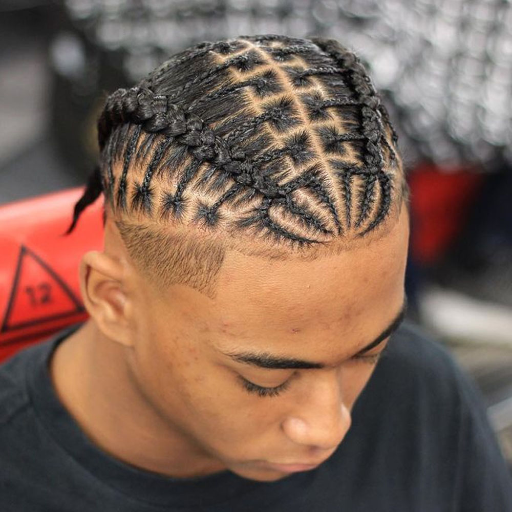 Intricate Braided Design with Fade