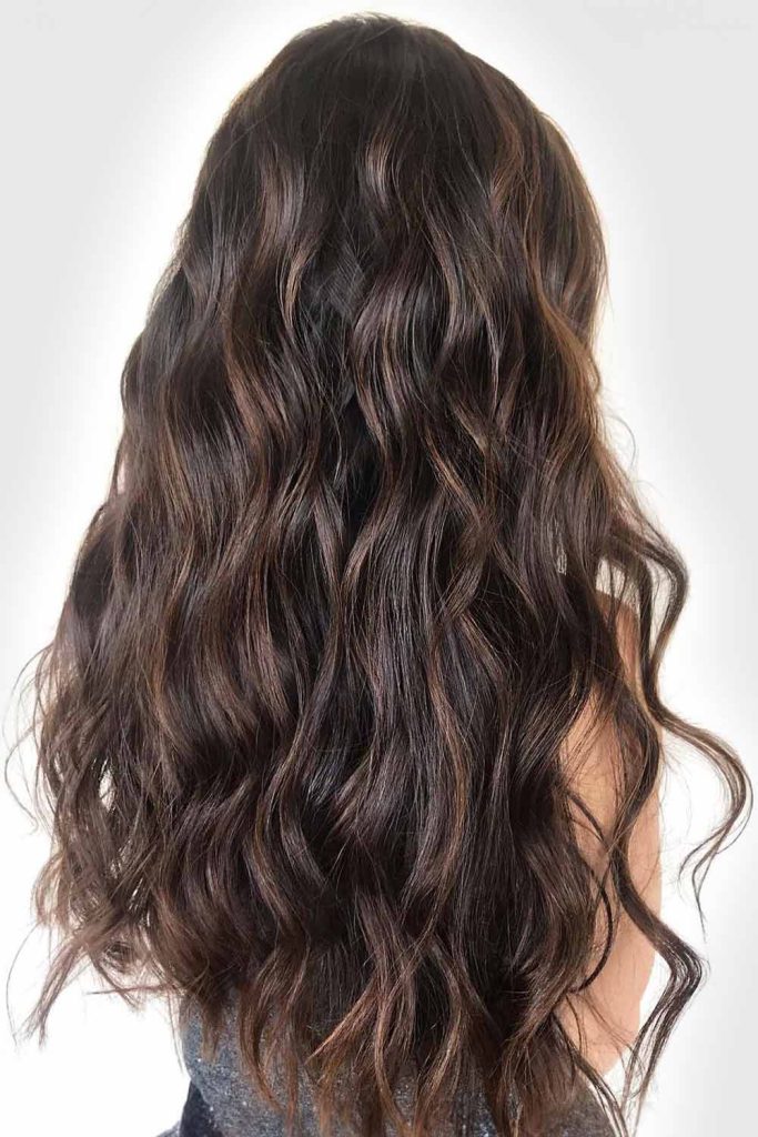 Brunette Hair with Light Brown Highlights #brownhighlights #brownhair #highlights