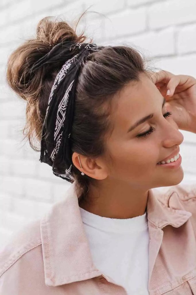 Messy Updo With A Headband 