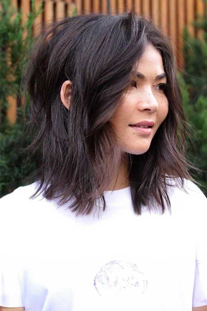 Chopped Long Bob Hairstyles For Women Over 40 
