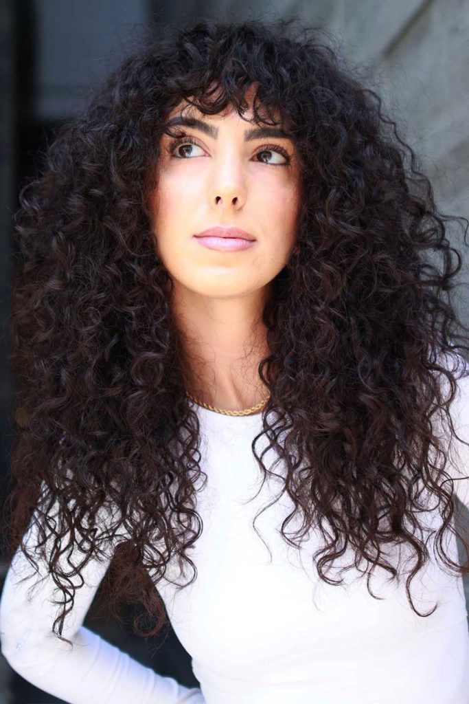 Classic Bangs for Natural Curly Hair