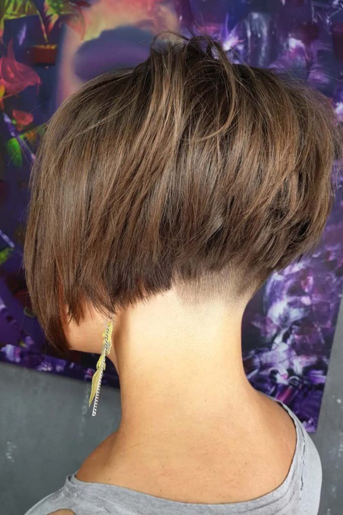 Messy A-Line Pixie Bob Hairstyle