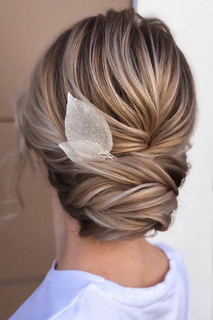 Soft Low Bun With Accessories #updohairstyles #mediumhair