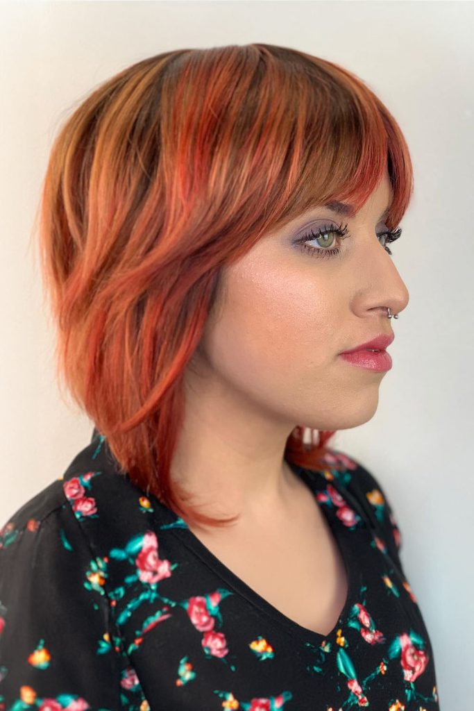 Red Layered Bob