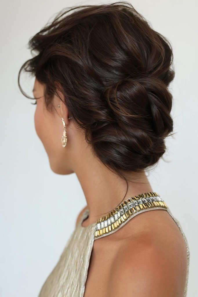Textured Updo With Twisted Locks