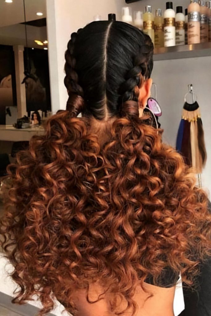 Double Braids and Curls Combo