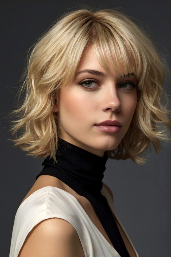 Short Shaggy Hair with Side Bangs