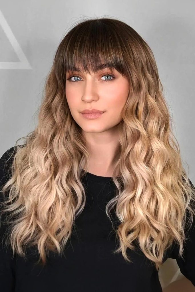 Long Locks with Arched Bangs