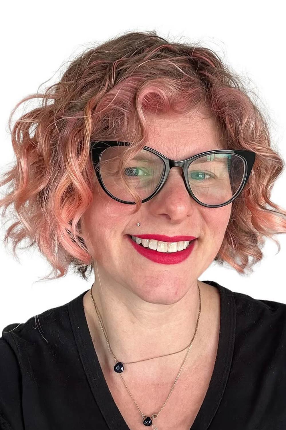 Layered Chin Length Bob With Side Bangs